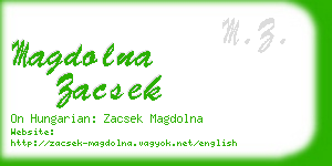 magdolna zacsek business card